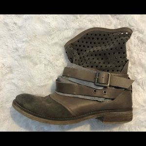 Dark grey ankle booties